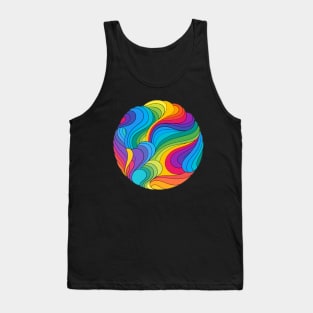 Trippy Hippie Rainbow Swirl Tank Top